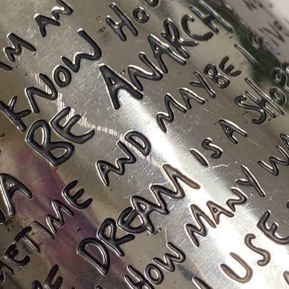 Tom Binns Jewelry - Tom Binns Sex Pistols silver plated cuff / pink, luxury, rare !!